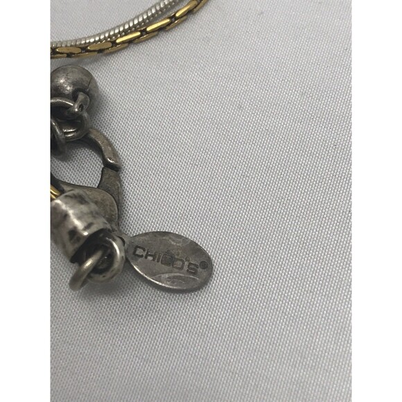 CHICO'S Pendant Necklace Metallic Multi Tone Silver Tone Copper Tone - Picture 6 of 8